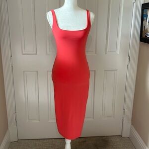 Sexy Fire Coral color tank dress Susana Monaco‎ dress XS